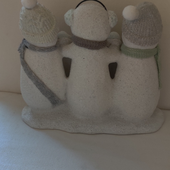 St. Nicholas Square Snowman Trio Decor in Gray and White Picture Frame 4x6 NWT - Picture 3 of 8